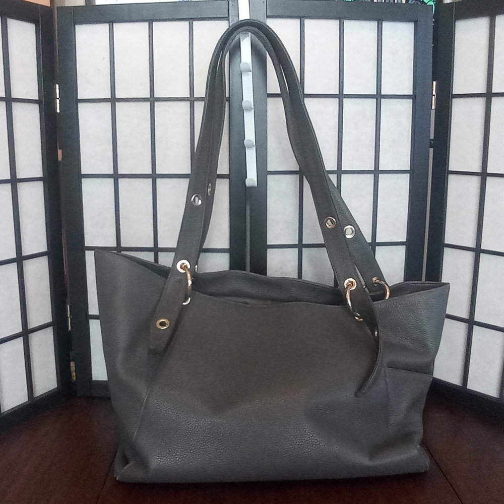 Sofia Fima Out of Office Bag Gray Leather Bag